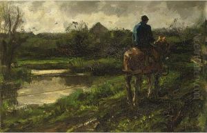 On The Tow Path by Jacob Henricus Maris