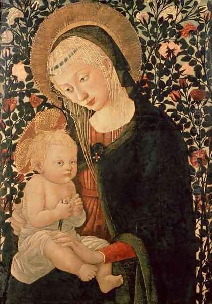 Madonna and Child seated, Child holding a Bird - view 1