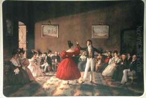 Dance in a Salon in Buenos Aires, c.1831 by Domenico Pellegrini