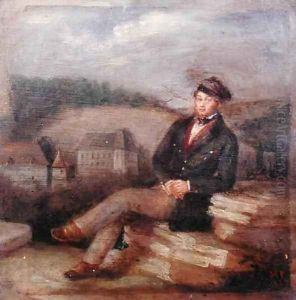 Portrait of Prosper Merimee 1803-70 working as an inspector of historical monuments, 1837 by Marc Paumier