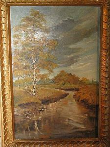 Indistinctly Signed And Dated 1945
