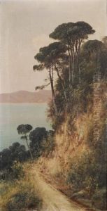 Coppia Di Vedute Costiere