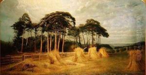 Sheaves of Wheat after the Harvest by Charles Henry Passey