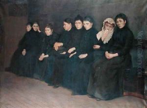 Waiting in the Clinic, 1888 by Charles Perrandeau