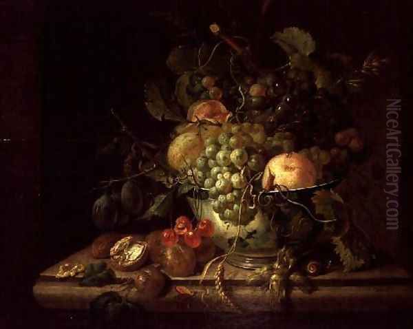 Still Life with fruit, nuts, snail - view 1