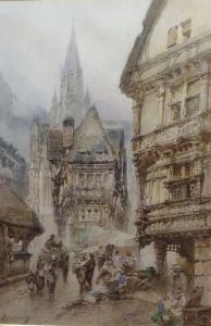 Continental Town Scene