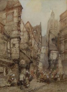 Continental Street Scene by Paul Marny