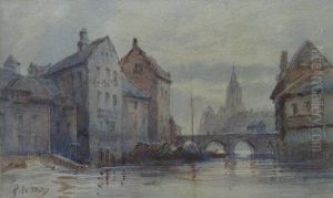Continental Bridge And Townscape
