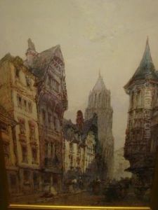 Figures In A Continental Street by Paul Marny