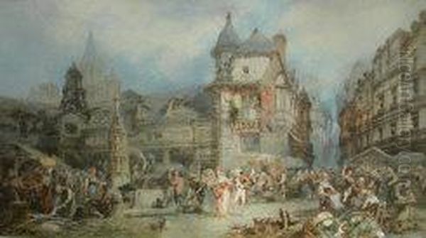 The Market, Bayeaux, Normandy - view 1