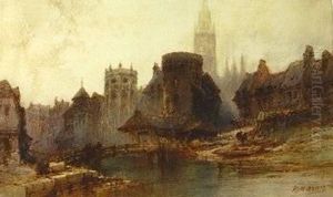 A Northern French Town On The River