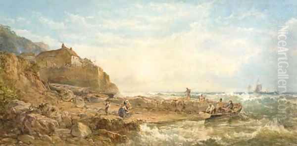 Fishermen returning home - view 1
