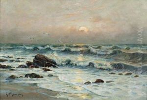 Coucher De Soleil Sur La Mer by Georges Philibert Charles Marionez