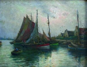 Dans Le Petit Port by Georges Philibert Charles Marionez