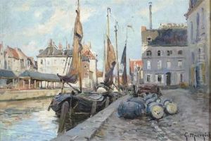 Canal Dans Un Port Du Nord