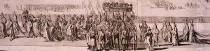 The Funeral Procession of Queen Mary II 1662-94 detail of the coffin, engraved by Romeyn de Hooge 1645-1708 1695