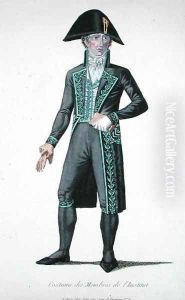 Costume of a member of the Institut de France, engraved by Louis F. Charon c.1802-10 by Poisson