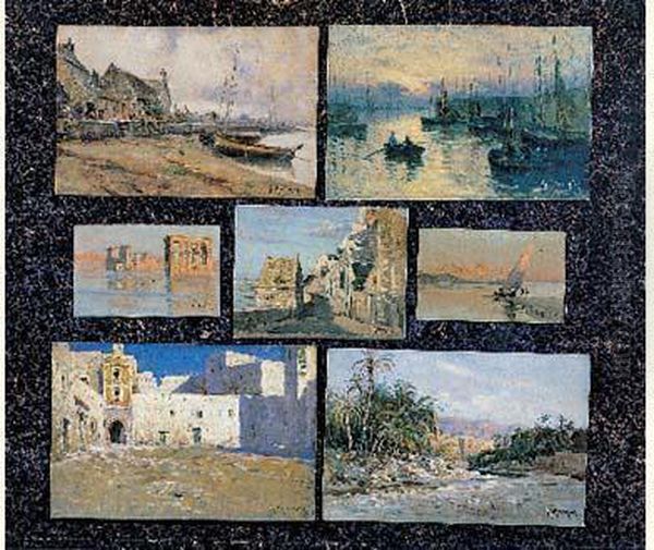 Voiliers Au Couchant - view 1