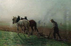 The Ploughman by Georges Philibert Charles Marionez