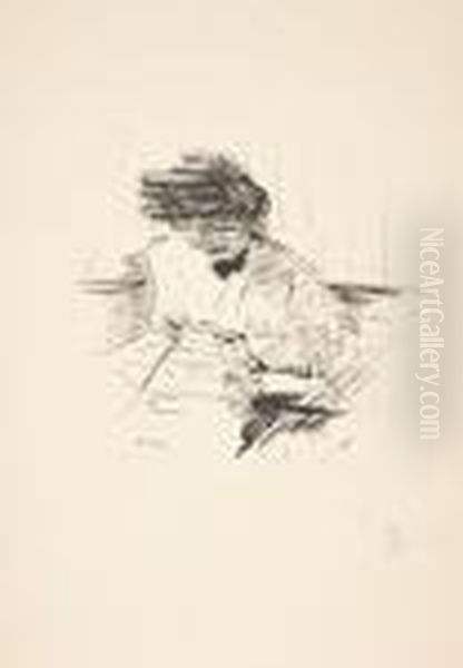 Femme Brodant - view 1