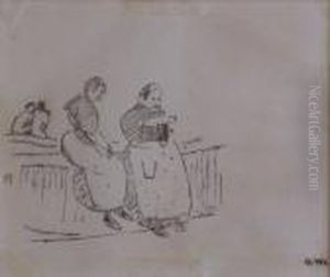 Conversation Sur Un Muret A Sete by Albert Marquet