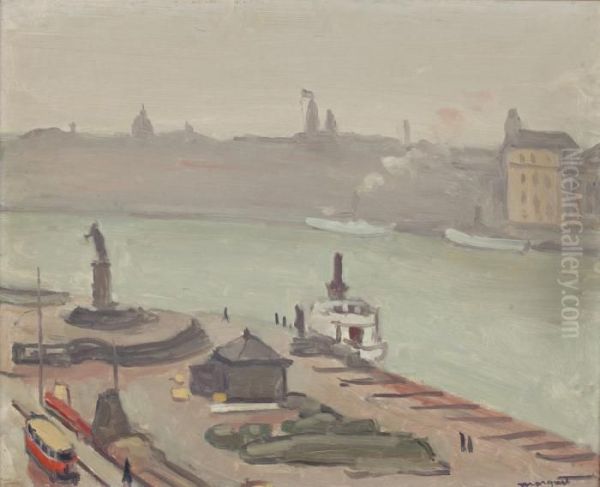 Vue De Stockholm, La Statue - view 1