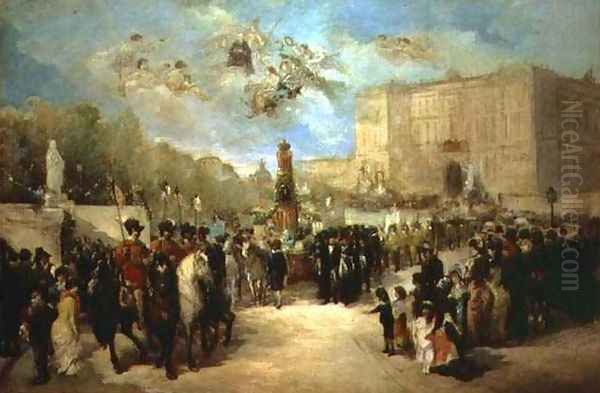 The Translation of the Remains of Pedro Calderon de la Barca 1600-81 to the Panteon de Hombres Ilustres, 1881 - view 1