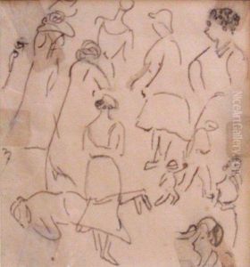 Personnages Aux Sables D'olonnes by Albert Marquet