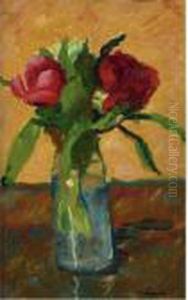 Pivoines Dans Un Vase De Verre And Paris, Rue Monge, A Sketch Pivoines Dans Un Vase De Verre And Paris, Rue Monge, A Sketch