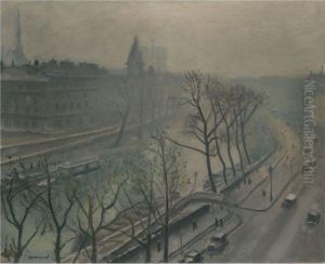 Paris, Le Quai Des Grands Augustins, Crepuscule by Albert Marquet