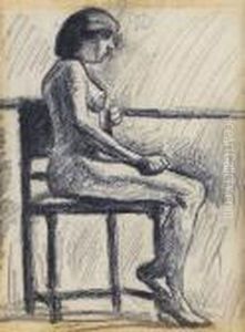 Nu, Assis, Dans Un Interieur by Albert Marquet