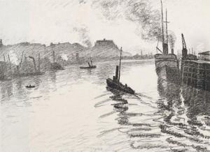 Le Port De Boulogne. by Albert Marquet