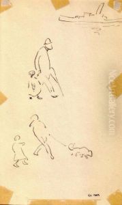 Promeneurs, Rouen by Albert Marquet