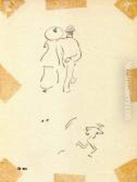 Couple De Dos Et Homme Courant - view 1