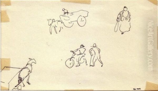 Attelages Et Cycliste - view 1