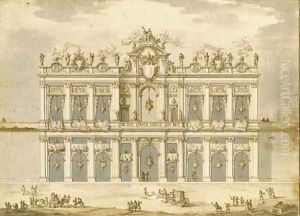 A design for an apparatus possibly for the Festa della Chinea of 1766 by Paolo Posi
