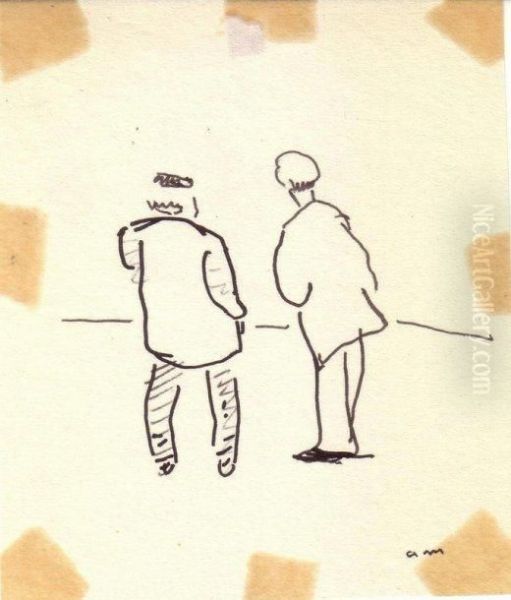 Deux Hommes De Dos - view 1