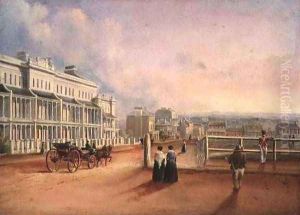 View from Lyons Terrace, Hyde Park, Sydney, 1844 by George Edward Peacock