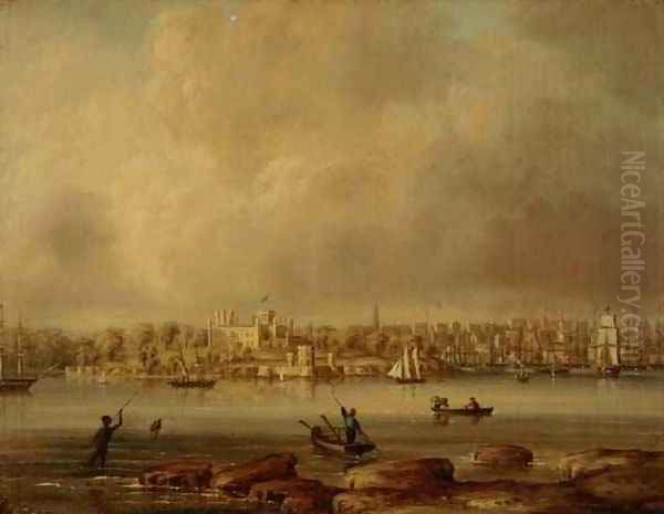 Sydney from Kirribilli Point Government House and Fort Macquarie, 1850 - view 1