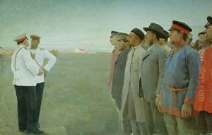 Mobilised, 1904 by Lukjan Vasilievich Popov