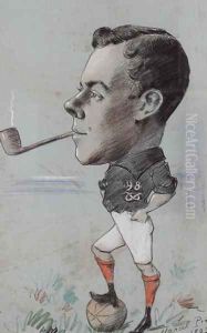 Pipe Smoking Footballer of the 98th North Staffordshire Regiment, 1892 by Marcel Pic