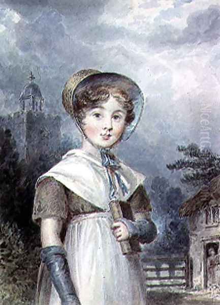 Little Girl in a Quaker Costume, holding a Bible - view 1