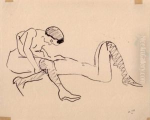 Deux Amies Aux Bas Noirs by Albert Marquet