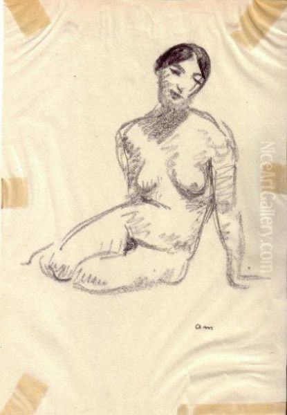 Nu Assis Tete Penchee - view 1