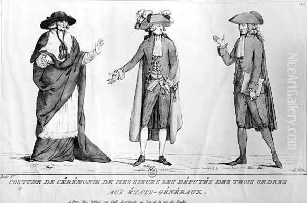 Ceremonial Costumes of the Deputies of the Trois Ordres aux Etats-Generaux, 4th May 1789 - view 1
