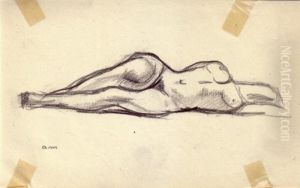 Nu Allonge Jambe Pliee by Albert Marquet
