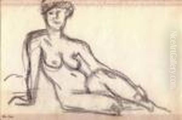 Nu Assis De Face - view 1