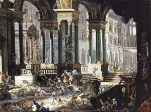 Expulsion of Heliodorus from the Temple of Solomon by Francesco Il Calabrese Peresi