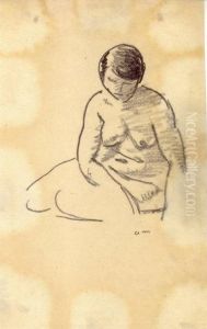 Femme Assise Par Terre by Albert Marquet
