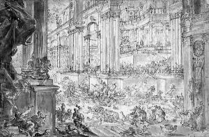 The Expulsion of Heliodorus from the Temple by Francesco Il Calabrese Peresi